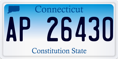 CT license plate AP26430