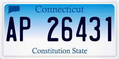 CT license plate AP26431