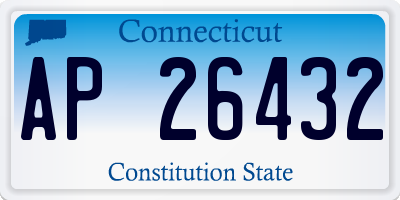 CT license plate AP26432