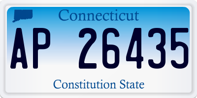 CT license plate AP26435