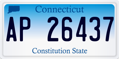 CT license plate AP26437