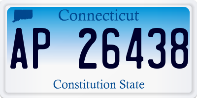 CT license plate AP26438