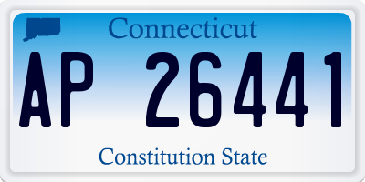 CT license plate AP26441