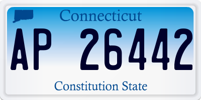 CT license plate AP26442