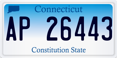 CT license plate AP26443