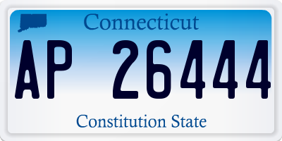 CT license plate AP26444