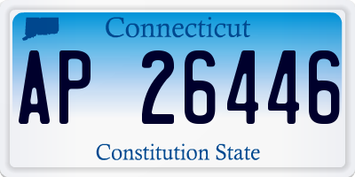 CT license plate AP26446