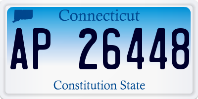 CT license plate AP26448