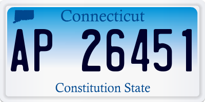 CT license plate AP26451