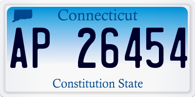 CT license plate AP26454
