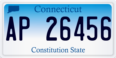 CT license plate AP26456