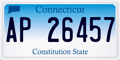 CT license plate AP26457