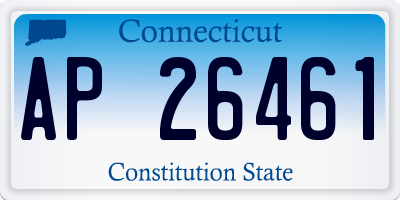 CT license plate AP26461