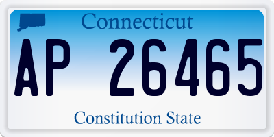CT license plate AP26465