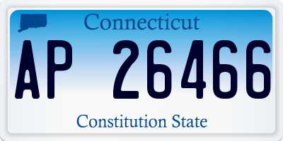CT license plate AP26466