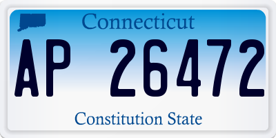 CT license plate AP26472