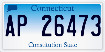 CT license plate AP26473