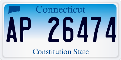 CT license plate AP26474