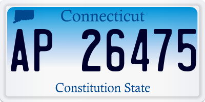 CT license plate AP26475
