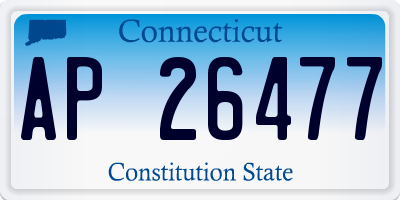 CT license plate AP26477