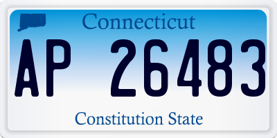 CT license plate AP26483