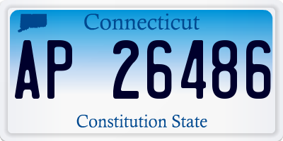 CT license plate AP26486