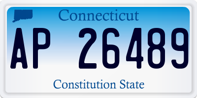 CT license plate AP26489