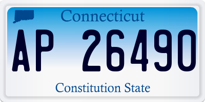 CT license plate AP26490