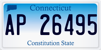 CT license plate AP26495
