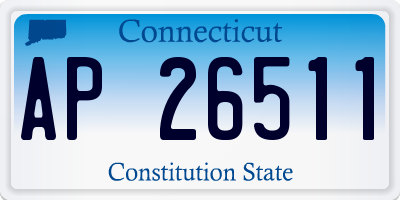 CT license plate AP26511