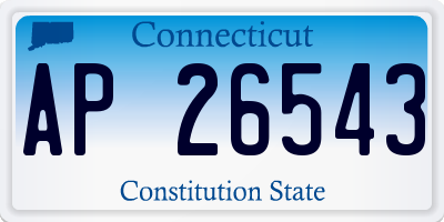 CT license plate AP26543