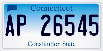 CT license plate AP26545