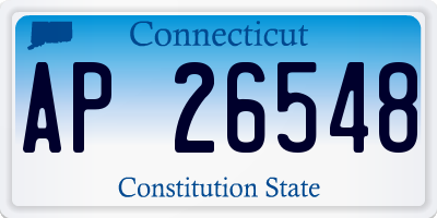CT license plate AP26548