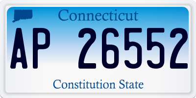 CT license plate AP26552
