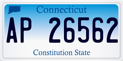 CT license plate AP26562