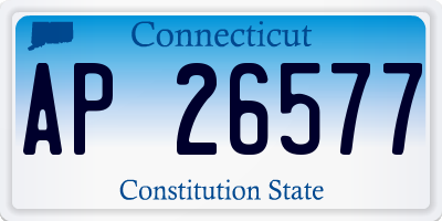 CT license plate AP26577