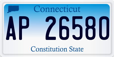 CT license plate AP26580