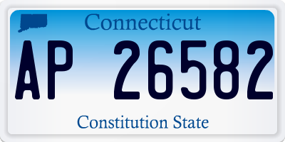 CT license plate AP26582