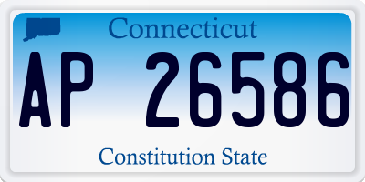 CT license plate AP26586