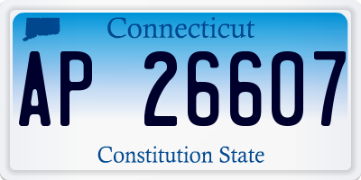 CT license plate AP26607