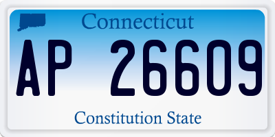 CT license plate AP26609