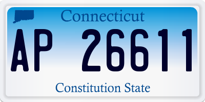 CT license plate AP26611