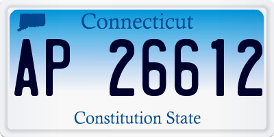 CT license plate AP26612