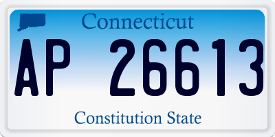 CT license plate AP26613