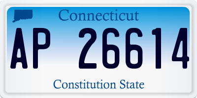 CT license plate AP26614