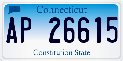 CT license plate AP26615