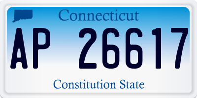 CT license plate AP26617