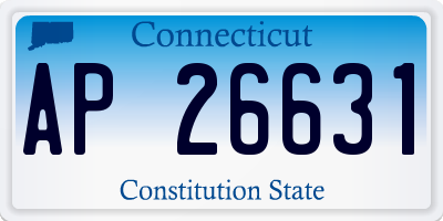 CT license plate AP26631