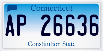 CT license plate AP26636