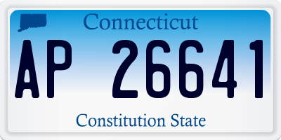 CT license plate AP26641